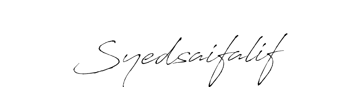 Antro_Vectra is a professional signature style that is perfect for those who want to add a touch of class to their signature. It is also a great choice for those who want to make their signature more unique. Get Syedsaifalif name to fancy signature for free. Syedsaifalif signature style 6 images and pictures png