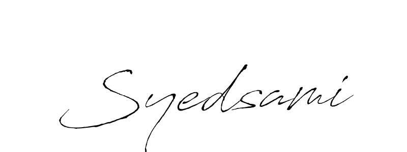 The best way (Antro_Vectra) to make a short signature is to pick only two or three words in your name. The name Syedsami include a total of six letters. For converting this name. Syedsami signature style 6 images and pictures png
