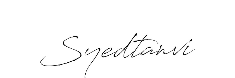 Make a beautiful signature design for name Syedtanvi. With this signature (Antro_Vectra) style, you can create a handwritten signature for free. Syedtanvi signature style 6 images and pictures png