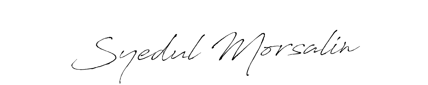 Antro_Vectra is a professional signature style that is perfect for those who want to add a touch of class to their signature. It is also a great choice for those who want to make their signature more unique. Get Syedul Morsalin name to fancy signature for free. Syedul Morsalin signature style 6 images and pictures png