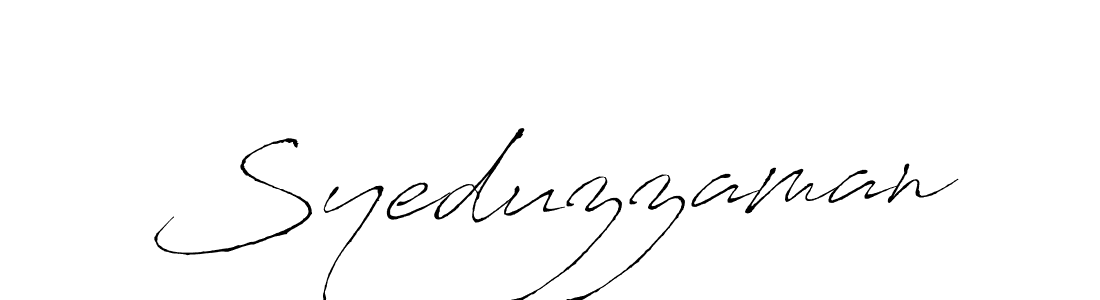 Create a beautiful signature design for name Syeduzzaman. With this signature (Antro_Vectra) fonts, you can make a handwritten signature for free. Syeduzzaman signature style 6 images and pictures png