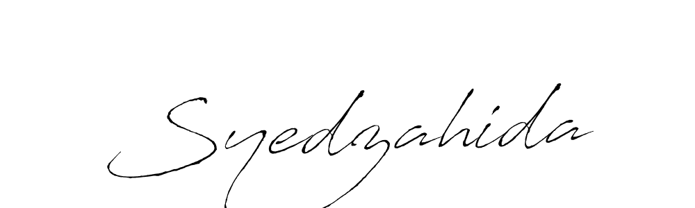Design your own signature with our free online signature maker. With this signature software, you can create a handwritten (Antro_Vectra) signature for name Syedzahida. Syedzahida signature style 6 images and pictures png