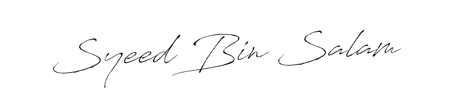 Use a signature maker to create a handwritten signature online. With this signature software, you can design (Antro_Vectra) your own signature for name Syeed Bin Salam. Syeed Bin Salam signature style 6 images and pictures png