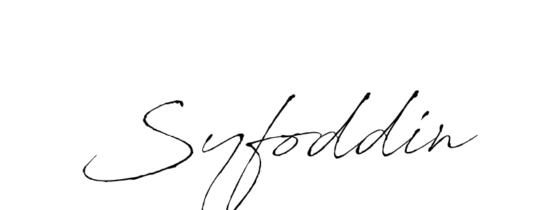 The best way (Antro_Vectra) to make a short signature is to pick only two or three words in your name. The name Syfoddin include a total of six letters. For converting this name. Syfoddin signature style 6 images and pictures png