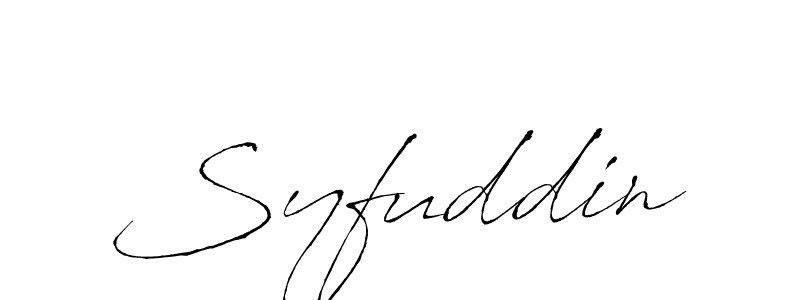 You should practise on your own different ways (Antro_Vectra) to write your name (Syfuddin) in signature. don't let someone else do it for you. Syfuddin signature style 6 images and pictures png