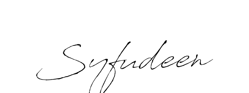 Create a beautiful signature design for name Syfudeen. With this signature (Antro_Vectra) fonts, you can make a handwritten signature for free. Syfudeen signature style 6 images and pictures png