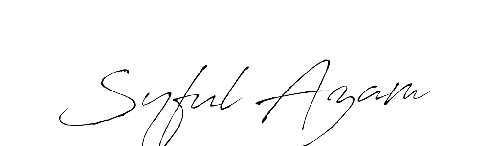 The best way (Antro_Vectra) to make a short signature is to pick only two or three words in your name. The name Syful Azam include a total of six letters. For converting this name. Syful Azam signature style 6 images and pictures png