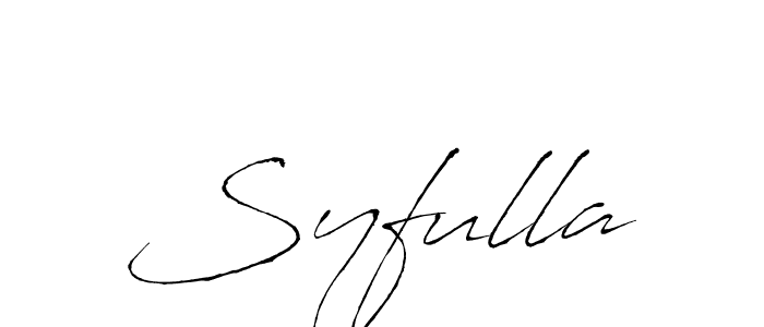 Make a beautiful signature design for name Syfulla. With this signature (Antro_Vectra) style, you can create a handwritten signature for free. Syfulla signature style 6 images and pictures png