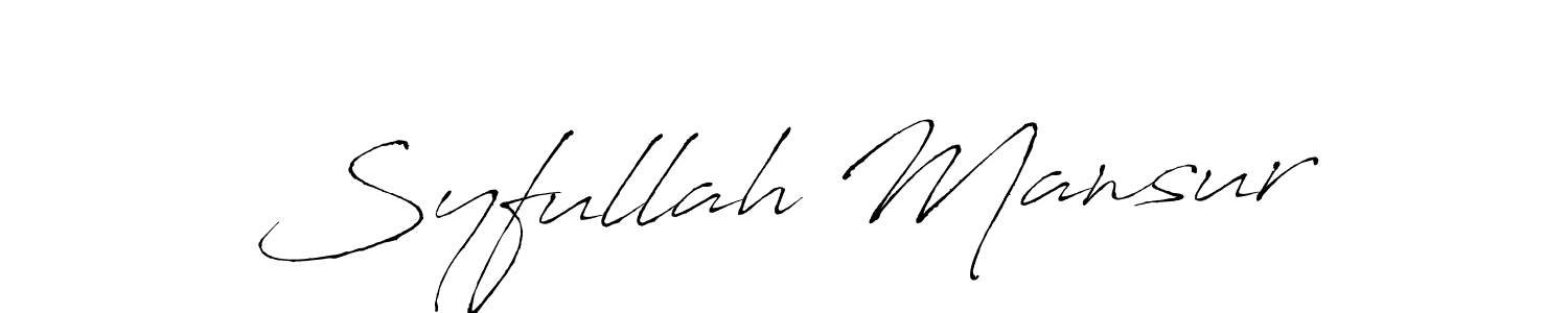 You can use this online signature creator to create a handwritten signature for the name Syfullah Mansur. This is the best online autograph maker. Syfullah Mansur signature style 6 images and pictures png