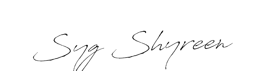 Make a beautiful signature design for name Syg Shyreen. With this signature (Antro_Vectra) style, you can create a handwritten signature for free. Syg Shyreen signature style 6 images and pictures png