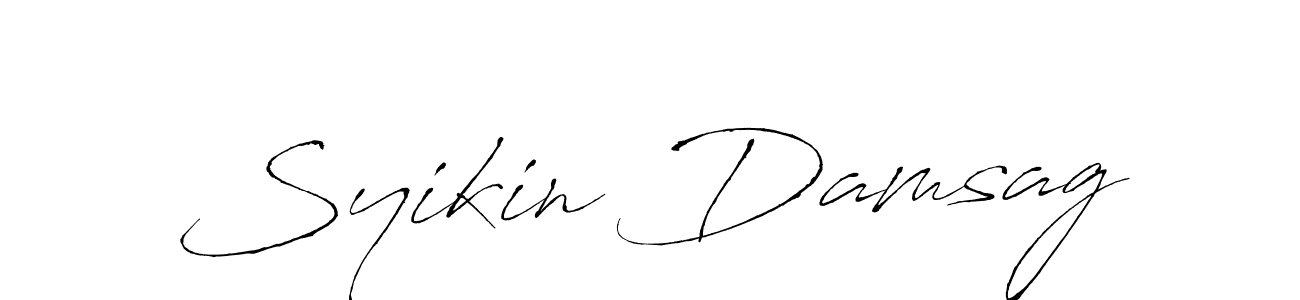 This is the best signature style for the Syikin Damsag name. Also you like these signature font (Antro_Vectra). Mix name signature. Syikin Damsag signature style 6 images and pictures png