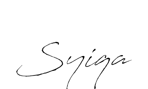 Antro_Vectra is a professional signature style that is perfect for those who want to add a touch of class to their signature. It is also a great choice for those who want to make their signature more unique. Get Syiqa name to fancy signature for free. Syiqa signature style 6 images and pictures png