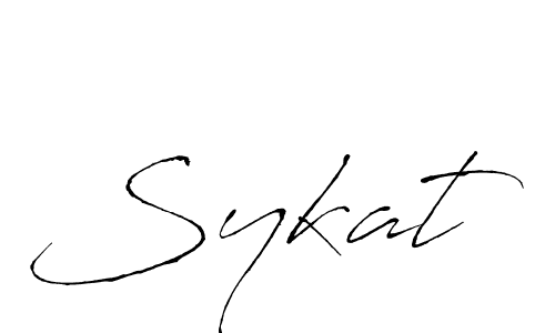 Once you've used our free online signature maker to create your best signature Antro_Vectra style, it's time to enjoy all of the benefits that Sykat name signing documents. Sykat signature style 6 images and pictures png