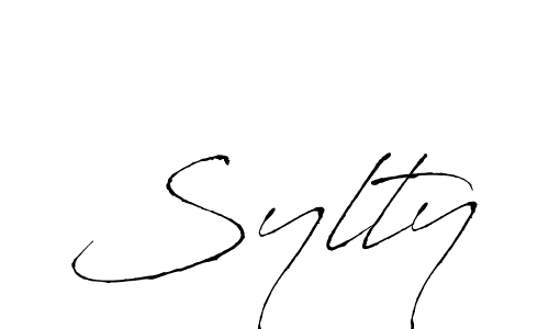 You should practise on your own different ways (Antro_Vectra) to write your name (Sylty) in signature. don't let someone else do it for you. Sylty signature style 6 images and pictures png