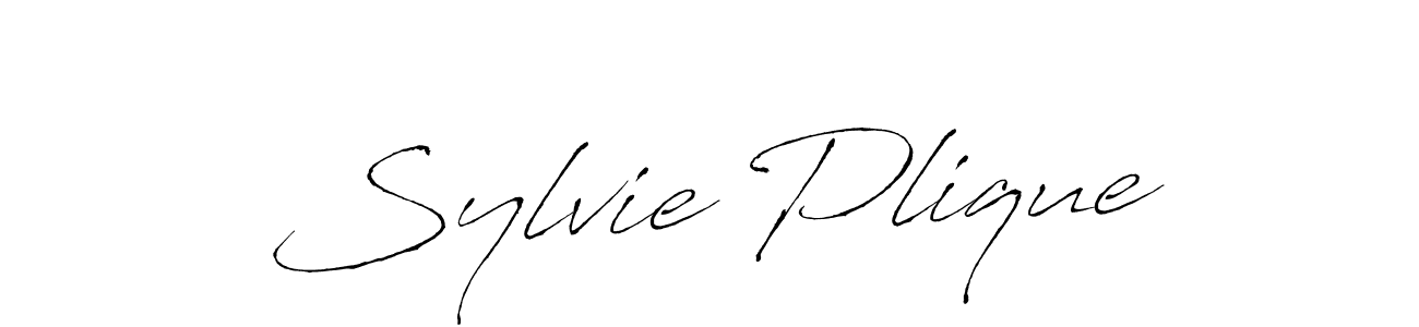 You should practise on your own different ways (Antro_Vectra) to write your name (Sylvie Plique) in signature. don't let someone else do it for you. Sylvie Plique signature style 6 images and pictures png