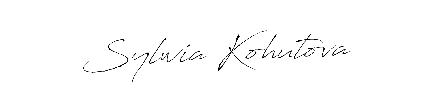 How to make Sylwia Kohutova name signature. Use Antro_Vectra style for creating short signs online. This is the latest handwritten sign. Sylwia Kohutova signature style 6 images and pictures png