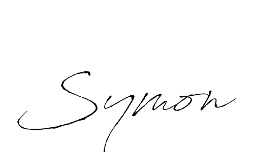 Antro_Vectra is a professional signature style that is perfect for those who want to add a touch of class to their signature. It is also a great choice for those who want to make their signature more unique. Get Symon name to fancy signature for free. Symon signature style 6 images and pictures png