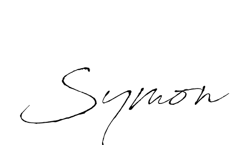 Antro_Vectra is a professional signature style that is perfect for those who want to add a touch of class to their signature. It is also a great choice for those who want to make their signature more unique. Get Symon name to fancy signature for free. Symon signature style 6 images and pictures png