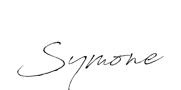 Make a beautiful signature design for name Symone. With this signature (Antro_Vectra) style, you can create a handwritten signature for free. Symone signature style 6 images and pictures png