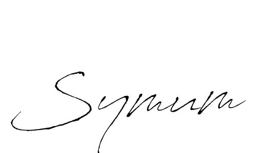 Also we have Symum name is the best signature style. Create professional handwritten signature collection using Antro_Vectra autograph style. Symum signature style 6 images and pictures png