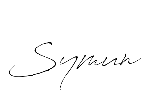 Antro_Vectra is a professional signature style that is perfect for those who want to add a touch of class to their signature. It is also a great choice for those who want to make their signature more unique. Get Symun name to fancy signature for free. Symun signature style 6 images and pictures png