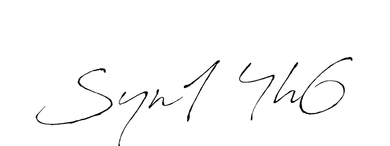 How to Draw Syn1 4h6 signature style? Antro_Vectra is a latest design signature styles for name Syn1 4h6. Syn1 4h6 signature style 6 images and pictures png