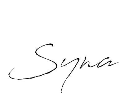 Syna stylish signature style. Best Handwritten Sign (Antro_Vectra) for my name. Handwritten Signature Collection Ideas for my name Syna. Syna signature style 6 images and pictures png