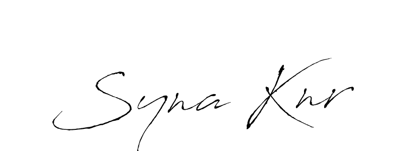 How to make Syna Knr name signature. Use Antro_Vectra style for creating short signs online. This is the latest handwritten sign. Syna Knr signature style 6 images and pictures png