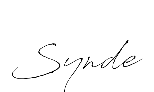 Use a signature maker to create a handwritten signature online. With this signature software, you can design (Antro_Vectra) your own signature for name Synde. Synde signature style 6 images and pictures png