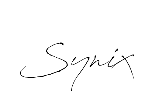 How to make Synix name signature. Use Antro_Vectra style for creating short signs online. This is the latest handwritten sign. Synix signature style 6 images and pictures png