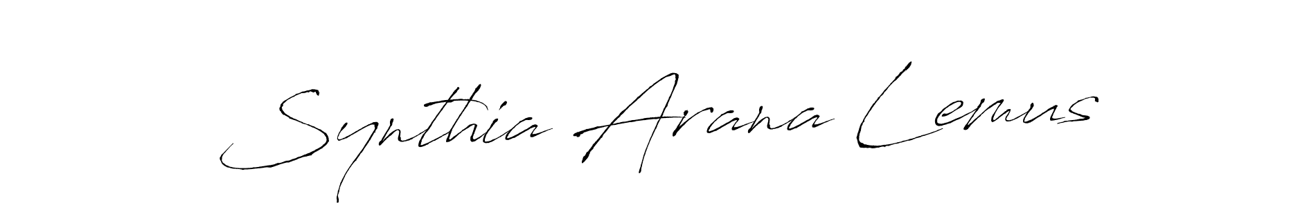 Synthia Arana Lemus stylish signature style. Best Handwritten Sign (Antro_Vectra) for my name. Handwritten Signature Collection Ideas for my name Synthia Arana Lemus. Synthia Arana Lemus signature style 6 images and pictures png