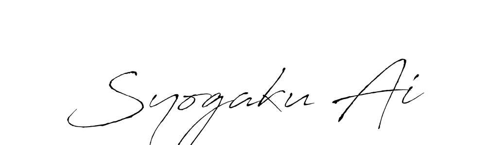 Also we have Syogaku Ai name is the best signature style. Create professional handwritten signature collection using Antro_Vectra autograph style. Syogaku Ai signature style 6 images and pictures png