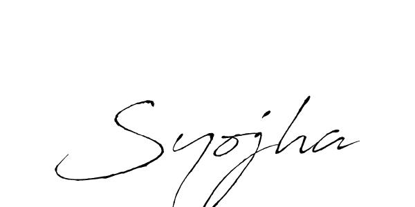 Use a signature maker to create a handwritten signature online. With this signature software, you can design (Antro_Vectra) your own signature for name Syojha. Syojha signature style 6 images and pictures png