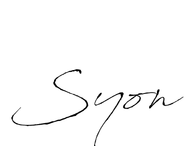 The best way (Antro_Vectra) to make a short signature is to pick only two or three words in your name. The name Syon include a total of six letters. For converting this name. Syon signature style 6 images and pictures png