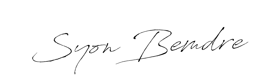 Make a short Syon Bemdre signature style. Manage your documents anywhere anytime using Antro_Vectra. Create and add eSignatures, submit forms, share and send files easily. Syon Bemdre signature style 6 images and pictures png