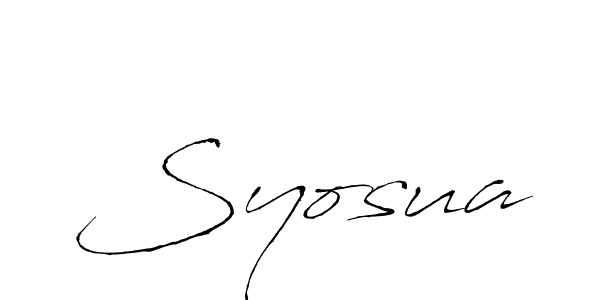 How to make Syosua signature? Antro_Vectra is a professional autograph style. Create handwritten signature for Syosua name. Syosua signature style 6 images and pictures png
