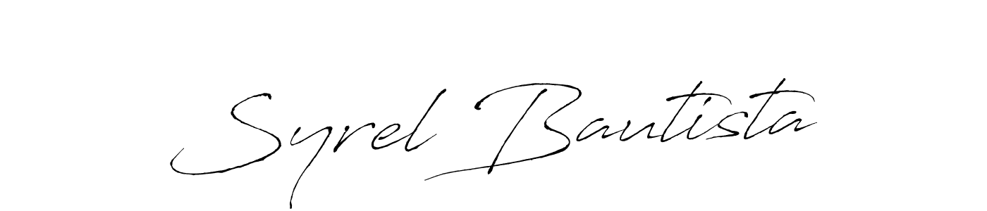 Create a beautiful signature design for name Syrel Bautista. With this signature (Antro_Vectra) fonts, you can make a handwritten signature for free. Syrel Bautista signature style 6 images and pictures png