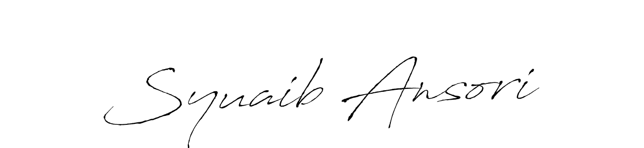 You can use this online signature creator to create a handwritten signature for the name Syuaib Ansori. This is the best online autograph maker. Syuaib Ansori signature style 6 images and pictures png