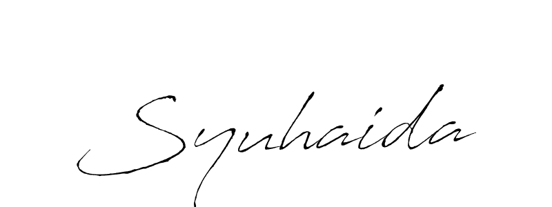 Syuhaida stylish signature style. Best Handwritten Sign (Antro_Vectra) for my name. Handwritten Signature Collection Ideas for my name Syuhaida. Syuhaida signature style 6 images and pictures png