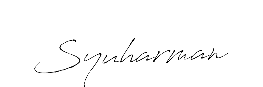 How to make Syuharman signature? Antro_Vectra is a professional autograph style. Create handwritten signature for Syuharman name. Syuharman signature style 6 images and pictures png