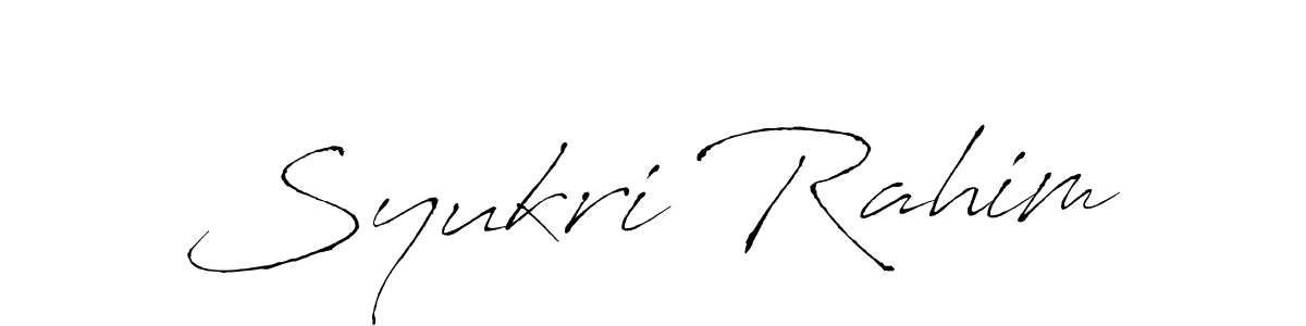 You should practise on your own different ways (Antro_Vectra) to write your name (Syukri Rahim) in signature. don't let someone else do it for you. Syukri Rahim signature style 6 images and pictures png