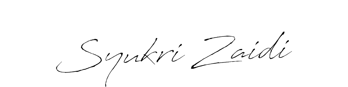 Syukri Zaidi stylish signature style. Best Handwritten Sign (Antro_Vectra) for my name. Handwritten Signature Collection Ideas for my name Syukri Zaidi. Syukri Zaidi signature style 6 images and pictures png