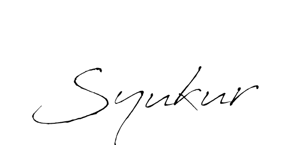 if you are searching for the best signature style for your name Syukur. so please give up your signature search. here we have designed multiple signature styles  using Antro_Vectra. Syukur signature style 6 images and pictures png