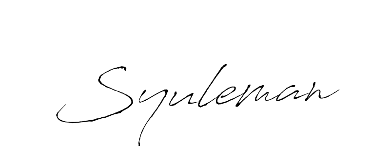 How to make Syuleman signature? Antro_Vectra is a professional autograph style. Create handwritten signature for Syuleman name. Syuleman signature style 6 images and pictures png