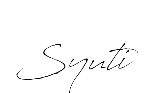 Once you've used our free online signature maker to create your best signature Antro_Vectra style, it's time to enjoy all of the benefits that Syuti name signing documents. Syuti signature style 6 images and pictures png