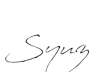 It looks lik you need a new signature style for name Syuz. Design unique handwritten (Antro_Vectra) signature with our free signature maker in just a few clicks. Syuz signature style 6 images and pictures png
