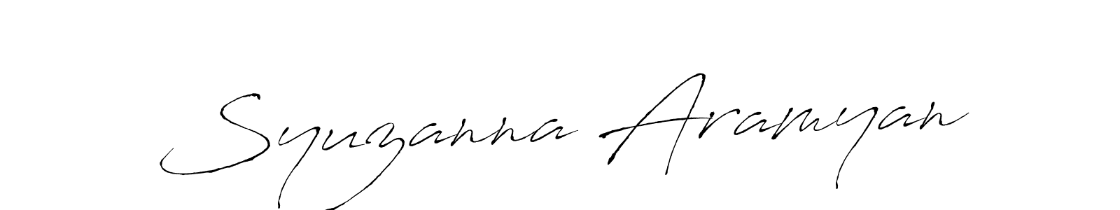 Syuzanna Aramyan stylish signature style. Best Handwritten Sign (Antro_Vectra) for my name. Handwritten Signature Collection Ideas for my name Syuzanna Aramyan. Syuzanna Aramyan signature style 6 images and pictures png