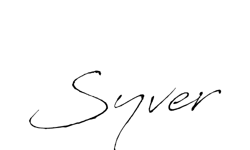 Use a signature maker to create a handwritten signature online. With this signature software, you can design (Antro_Vectra) your own signature for name Syver. Syver signature style 6 images and pictures png