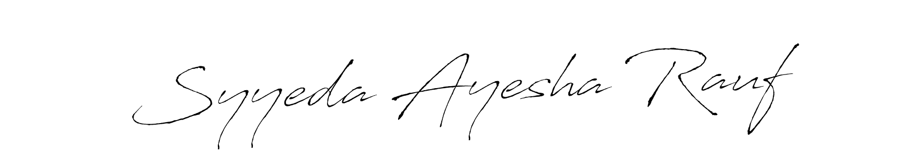The best way (Antro_Vectra) to make a short signature is to pick only two or three words in your name. The name Syyeda Ayesha Rauf include a total of six letters. For converting this name. Syyeda Ayesha Rauf signature style 6 images and pictures png
