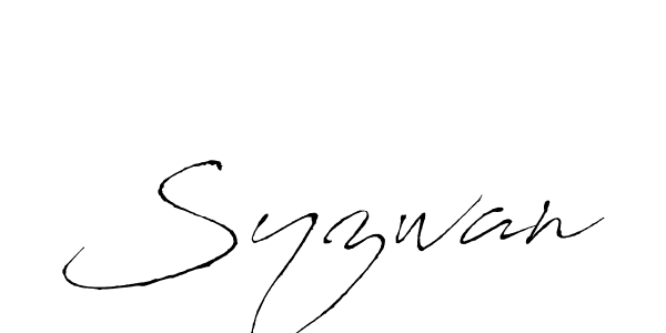 Similarly Antro_Vectra is the best handwritten signature design. Signature creator online .You can use it as an online autograph creator for name Syzwan. Syzwan signature style 6 images and pictures png